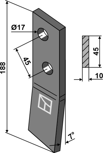 Strooischoep - links 69-10-007l Strooischoep - links 69-10-007l