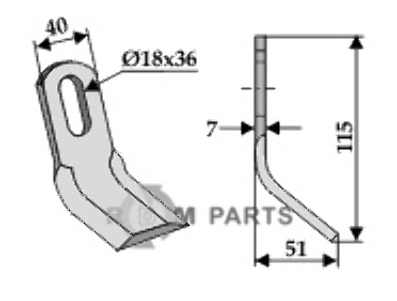 RDM Parts Y-blade fitting for Gimac 31696