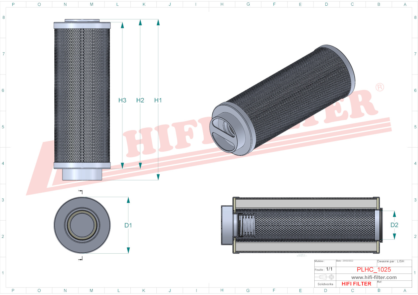Hydraulic filter passend voor donaldson r 01-0065