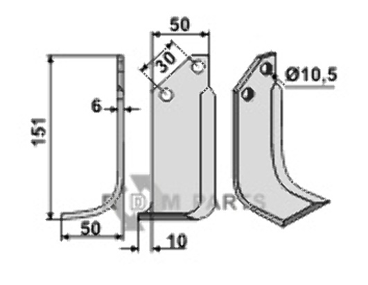 Blade, left model fitting for Badalini MD - ME 5145