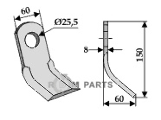 RDM Parts Y-blade fitting for Sauerburger 0.004.10.0402 / 70-402