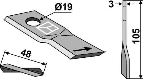 Rotary mower blades fitting for Claas 904178.8