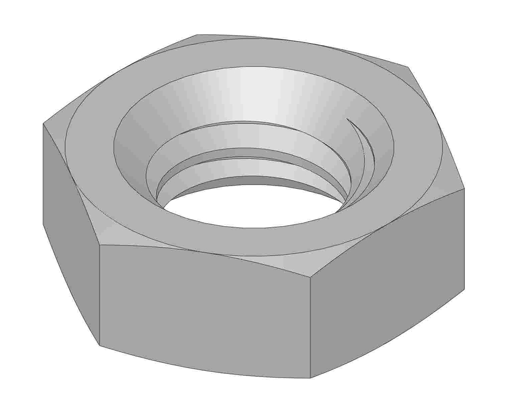 Nut - jam 5/16-18 zinc