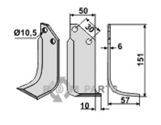 Fräsmesser, rechte Ausführung geeignet für Badalini MR-MS777B