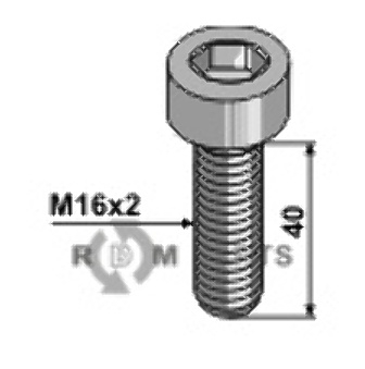 Hexagon socket bolt - m16x2x40 - 10.9 51-1034