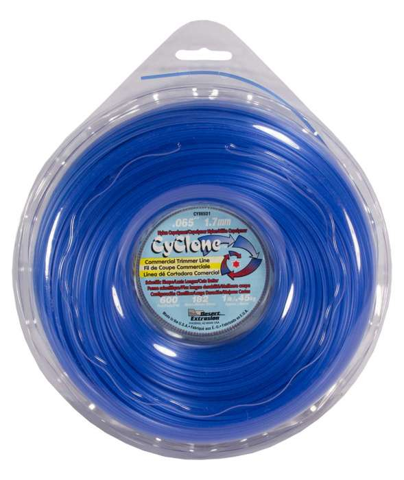 Trimmer line cyclone™ shaped blue 1 lb .065" / 1.7mm