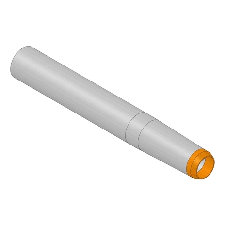 Alloy hollow tine with carbide tip - .750mt x 5.500l x .630od