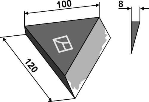 Right-side corner knife fitting for Alö 11261334