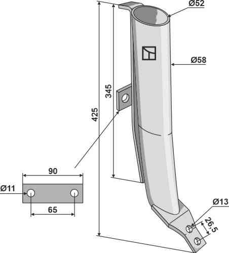 Injecteerbuis Ø58 universeel