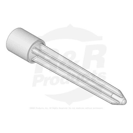Alloy shatter tine - 1.000mt x 6.000l x .625 cross od
