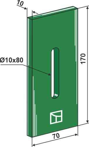 Greenflex kunststof afstrijker voor pakkerrol 53-r200