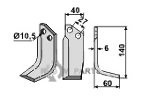 Fräsmesser, rechte Ausführung geeignet für S.E.P. 1500-2000 REV / 106163