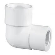 Verloop knie 90° inwendig lijm x binnendraad - PVC drukfitting dunwandig