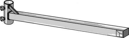 Holder for telescopic regulated - 1850mm