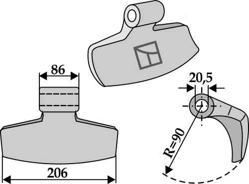 RDM Parts Hamerklepel passend voor Willibald E-226-40-0-18