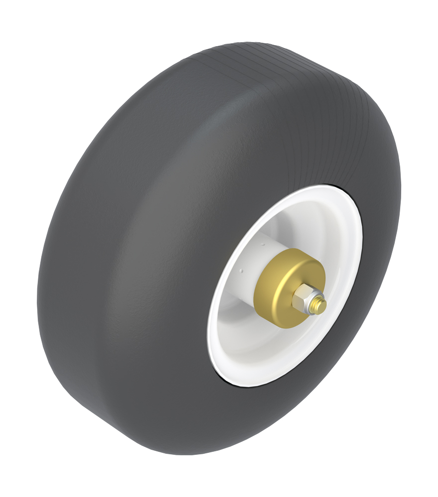 R127-9531 tire & wheel - 13x5.00-6 - grey 