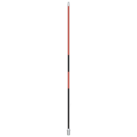 Flagsticks with bottom and center stripes 1/2" x 7' - set/9 red with black