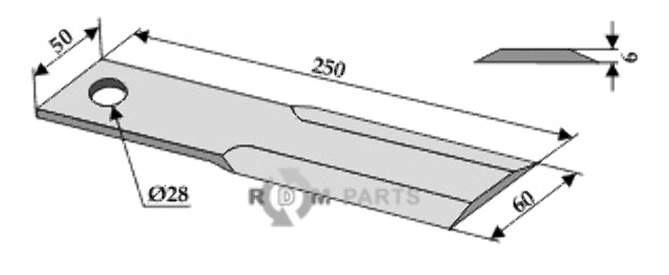 RDM Parts Straw chopper flail blade