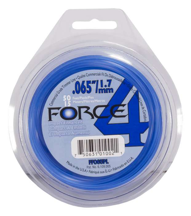 Trimmer line force 4™ shaped blue 50' loop .065" / 1.7mm