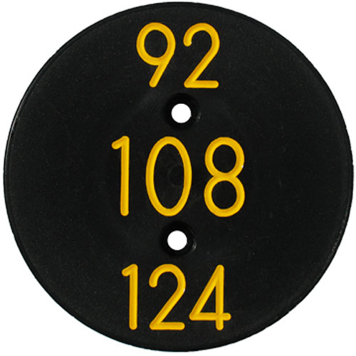 Sprinkler cap yardage marker - 3 numbers