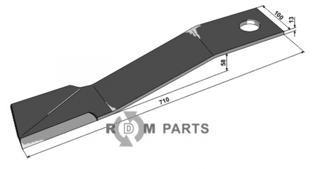 RDM Parts Center blade 710mm fitting for Bomford 00764668