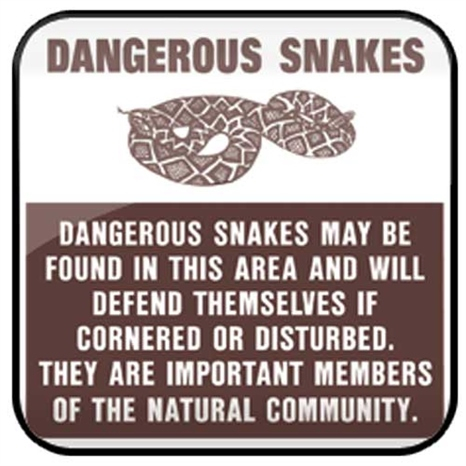Sign - dangerous snakes