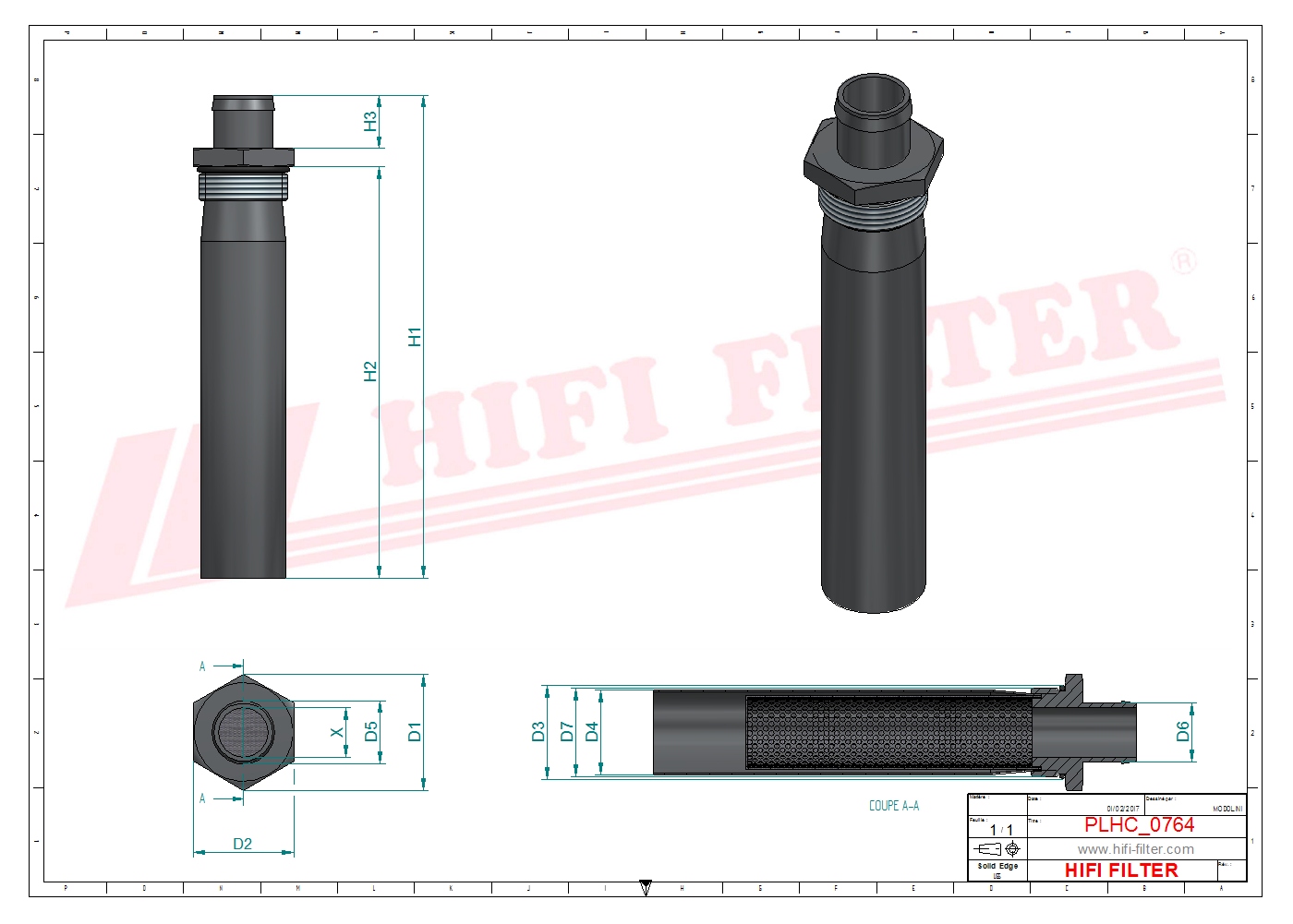 Hydraulic filter passend voor hamm 02035125