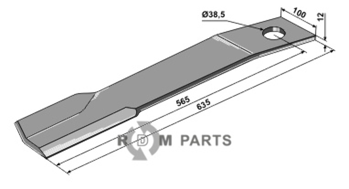 RDM Parts Blade - left fitting for Schulte H401-027
