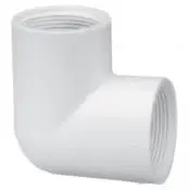 Knie 90° - 2x binnendraad - PVC drukfitting dunwandig