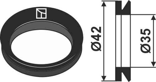 Shaft seal fitting for Väderstad 413545
