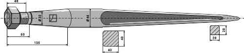 Frontladerzinken 1250 geeignet für Kverneland 241162