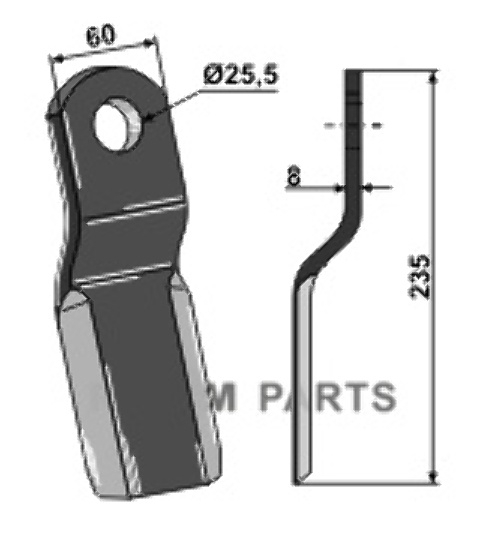 RDM Parts Slagle egnet til Agrimaster 3003045