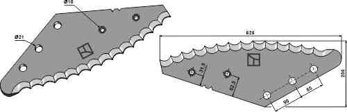 Food mixer knives fitting for AGM 01030174