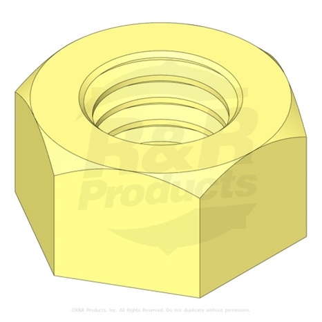 NUT - 7/16 HEX YELLOW ZINC