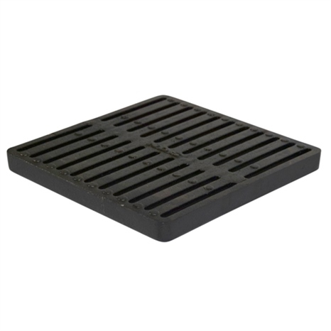 Square grate - 12" ductile iron black