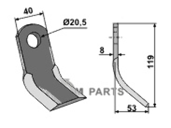 RDM Parts Y-klinge egnet til Del Morino 132158186