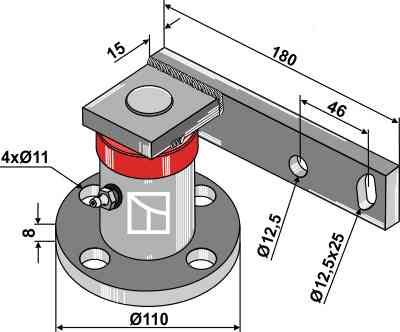 Disc-hub with shank - left model