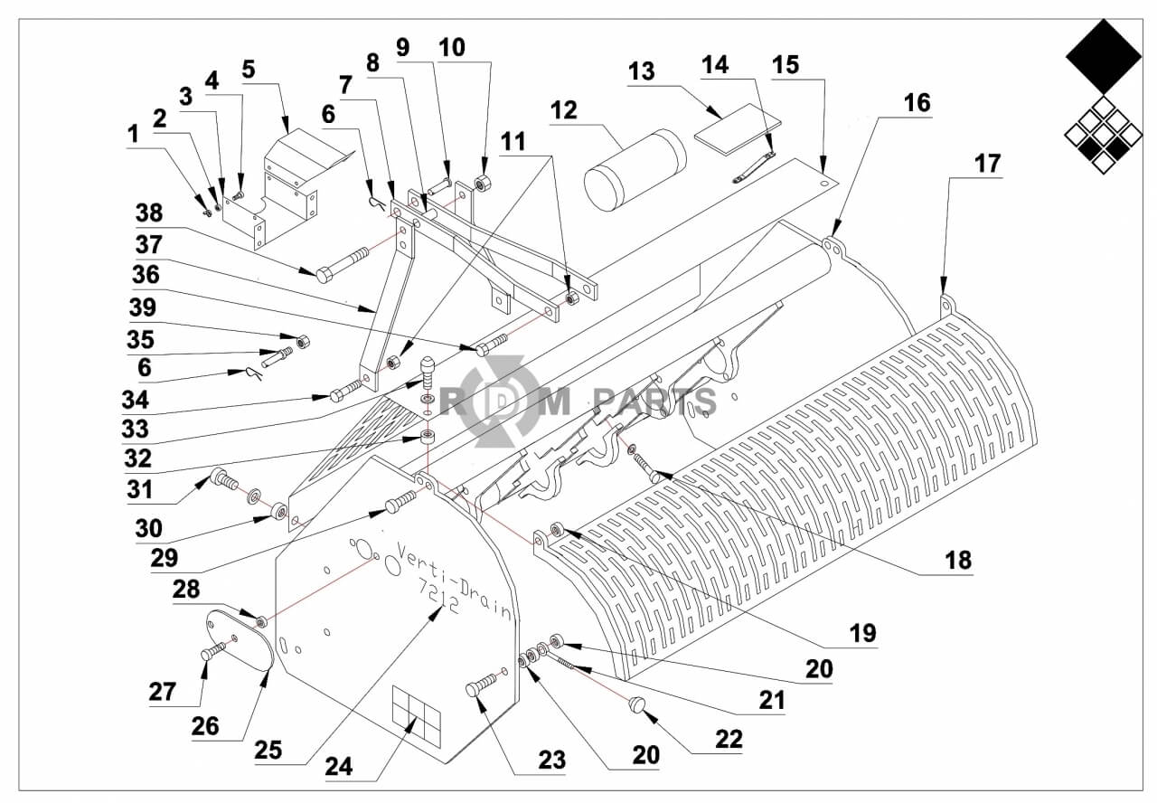 Replacement parts for VD7212 Beschermkappen