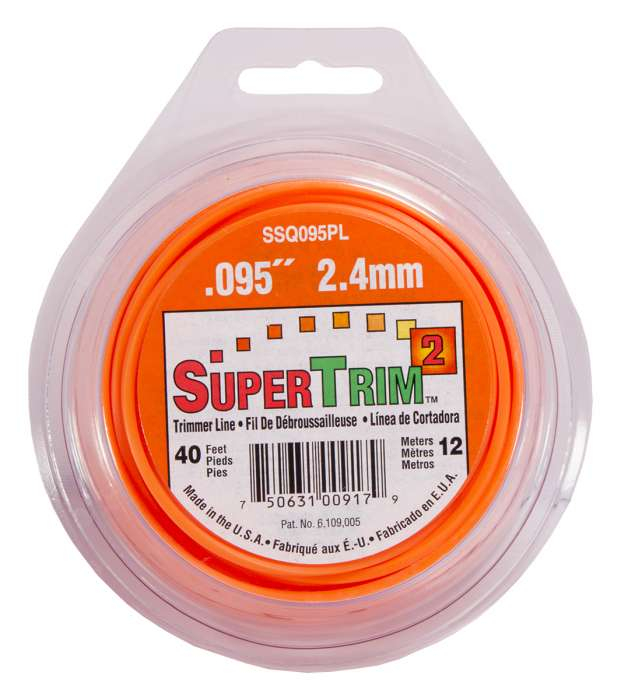 Trimmer line supertrim2™ shaped orange 40' loop .095" / 2.4mm