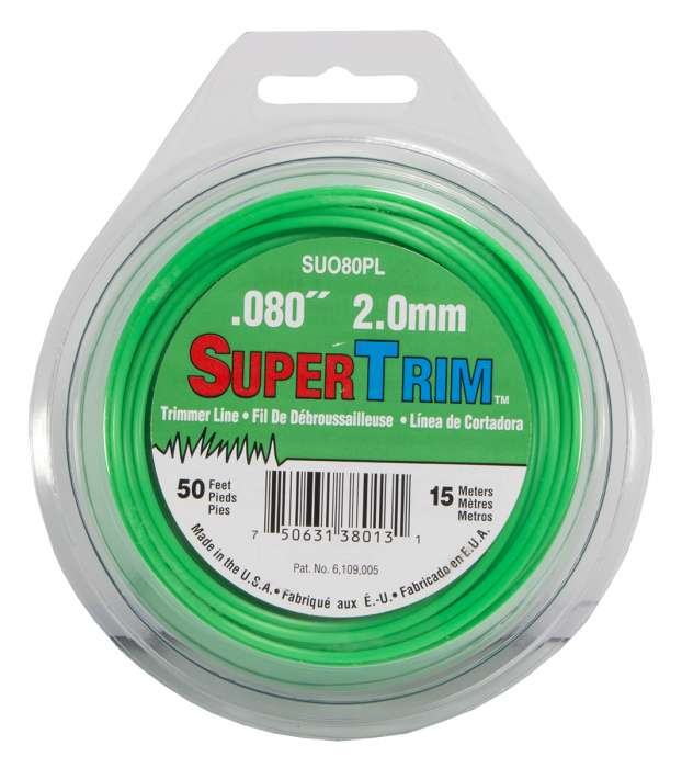 Trimmer line supertrim™ round green 50' loop .080" / 2.0mm