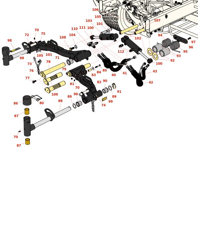 Toro Reelmaster 5410G Rear Lift Arm