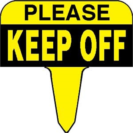 Sign - please keep off