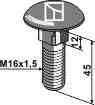 Bræddebolt - m16x1,5x45 - 10.9 164560310