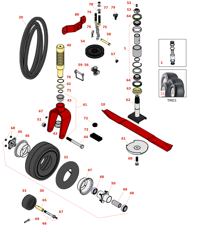 Toro Groundsmaster 3000-D 72in Rear Discharge Deck - Model 30355