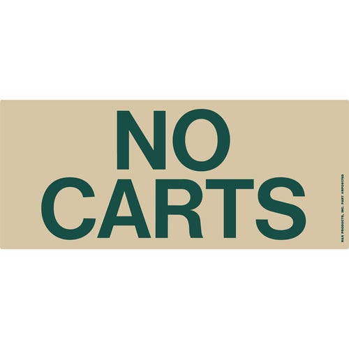 Decal - no carts green/tan