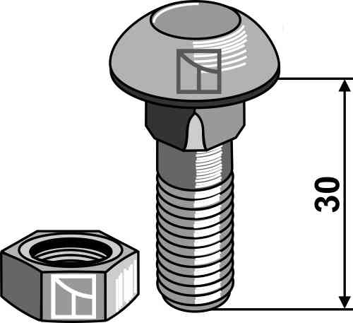 Bolt - M12x1,75x30 - 10.9