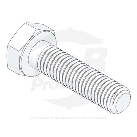 Bolt - m10 1.5x40 hh c/s zinc 8.8