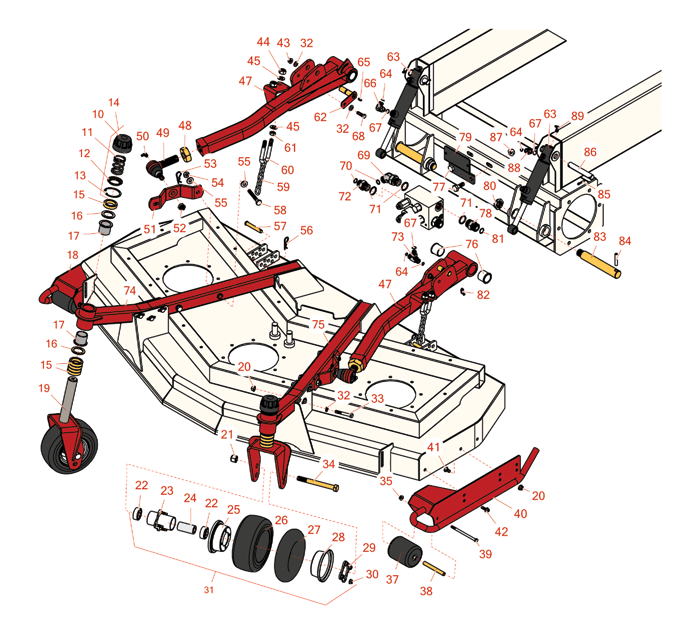 Front lifting arm parts Suitable for your Toro 4000-D & 4010-D