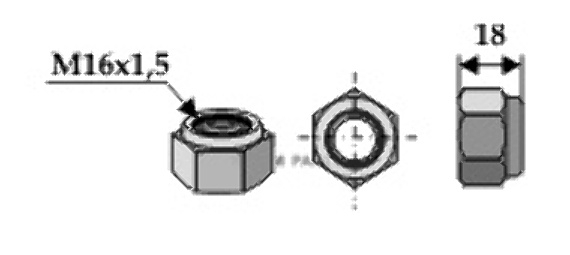 RDM Parts Self-locking nut M16x1,5 fitting for Dücker 900016008 RDM Parts Self-locking nut M16x1,5 fitting for Dücker 900016008