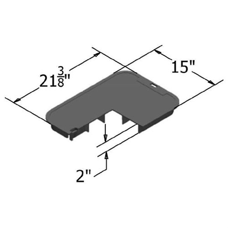 Carson t-cover lid only - 1220 black icv
